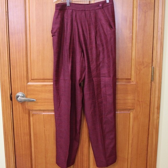 Alice Berry Vintage Red Oversize Doleman 80s Pant Suit Blazer Set Medium - Picture 7 of 16